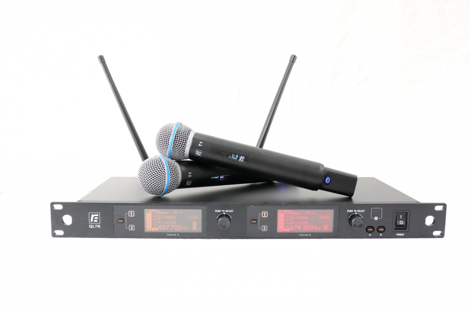 RFIntell QL7R/T1-B 720,500-754,000 МГц 2-канальная радиосистема с 2-мя ручными микрофонами в Куйбышеве