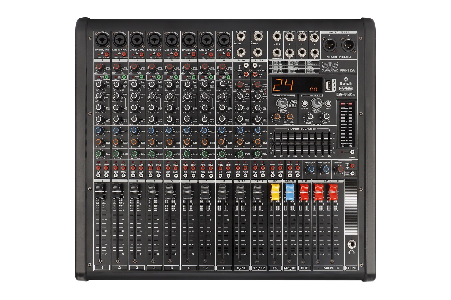 SVS Audiotechnik mixers PM-12A Активный аналоговый микшерный пульт, 12-канальный в Куйбышеве